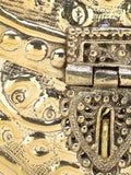 Brass Embossed Design Clutch