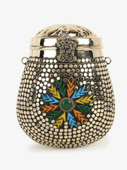 Cask Metal Floral Mosaic Clutch