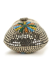 Cask Metal Floral Mosaic Clutch