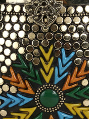 Cask Metal Floral Mosaic Clutch