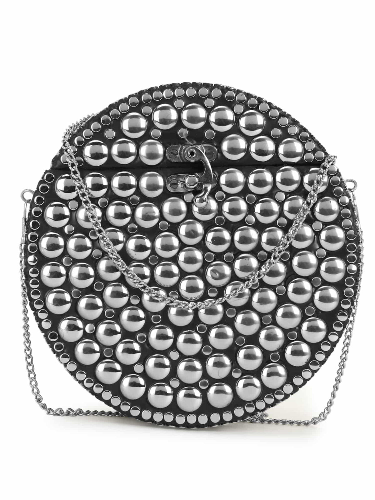 Mosaic Metal Polka Dot Mosaic Clutch