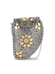 Cask Metal Embellished Clutch