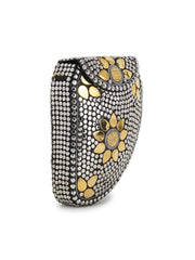 Cask Metal Embellished Clutch