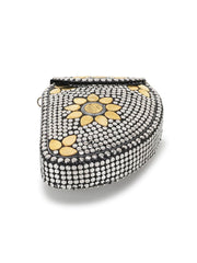Cask Metal Embellished Clutch