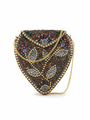 Mosaic Metal Embellished Clutch