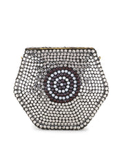 Mosaic Metal Embellished Clutch