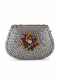Mosaic Metal Embellished Clutch