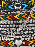 Mosaic Metal Embellished Clutch