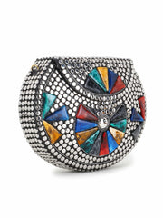 Mosaic Metal Embellished Clutch