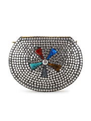 Mosaic Metal Embellished Clutch