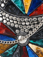 Mosaic Metal Embellished Clutch