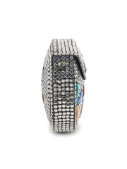 Mosaic Metal Embellished Clutch