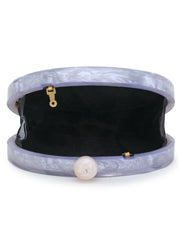 Marble Wood & Resin Box Clutch