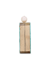 Marble Wood & Resin Box Clutch