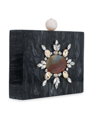Marble Wooden & Resin Box Clutch