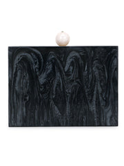 Marble Wooden & Resin Box Clutch