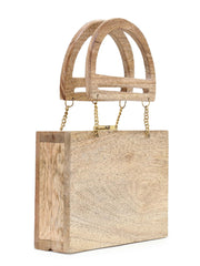 Timber Wood Textured Clutch