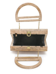 Timber Wood Textured Clutch