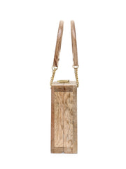 Timber Wood Textured Clutch