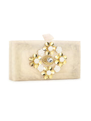 Sultana Floral Embellished Resin Clutch