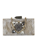 Sultana Floral Embellished Resin Clutch