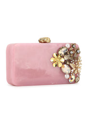 Sultana Floral Embellished Resin Clutch