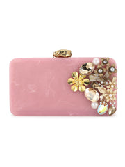 Sultana Floral Embellished Resin Clutch