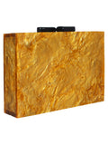 Pitch Textured Resin Clutch Mustard