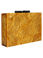 Pitch Textured Resin Clutch Mustard