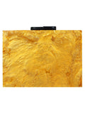 Pitch Textured Resin Clutch Mustard
