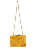 Pitch Textured Resin Clutch Mustard