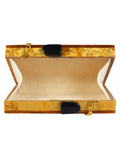 Pitch Textured Resin Clutch Mustard