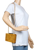 Pitch Textured Resin Clutch Mustard