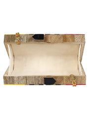 Balk Geometric Wooden Clutch Multi