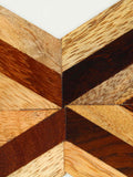 Balk Geometric Wooden Clutch Multi
