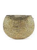 Mosaic Metal & Shells Embellished Clutch