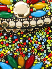 Mosaic Beaded Metal Clutch