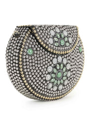 Mosaic Metal Floral Mosaic Clutch