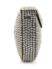 Mosaic Metal Floral Mosaic Clutch