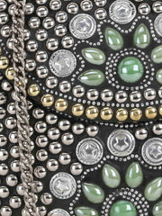 Mosaic Metal Floral Mosaic Clutch