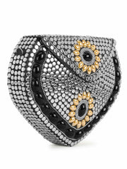 Mosaic Metal Floral Mosaic Clutch