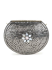 Mosaic Metal Floral Mosaic Clutch