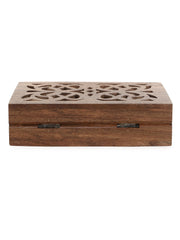 Balk Wooden Ethnic Motifs Wooden Sequined Clutch