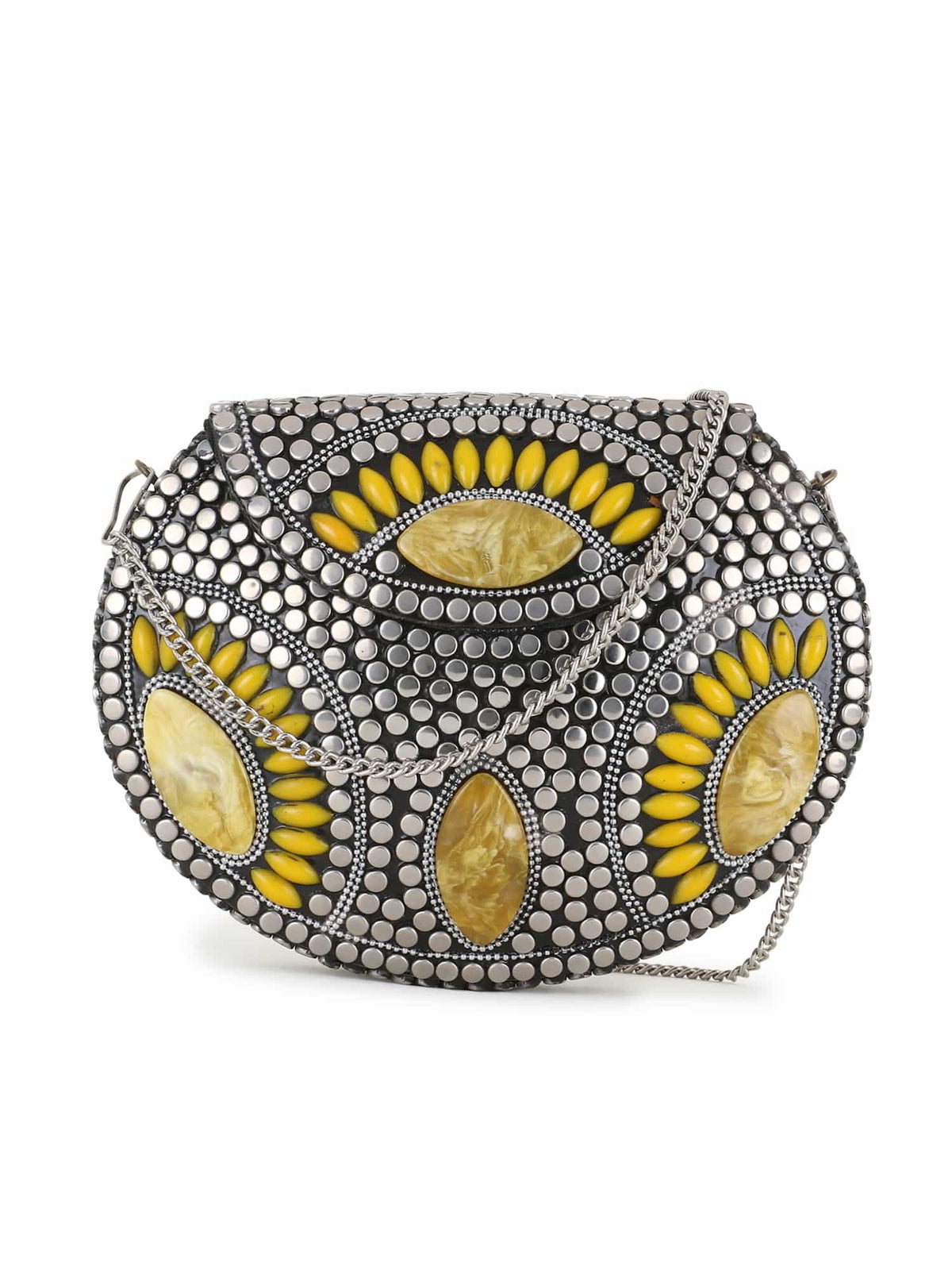 Mosaic Metal Embellished Clutch