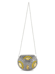 Mosaic Metal Embellished Clutch