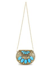 Mosaic Metal Embellished Clutch