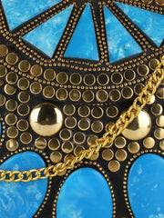 Mosaic Metal Embellished Clutch