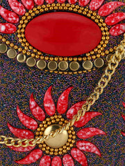 Mosaic Metal Embellished Clutch