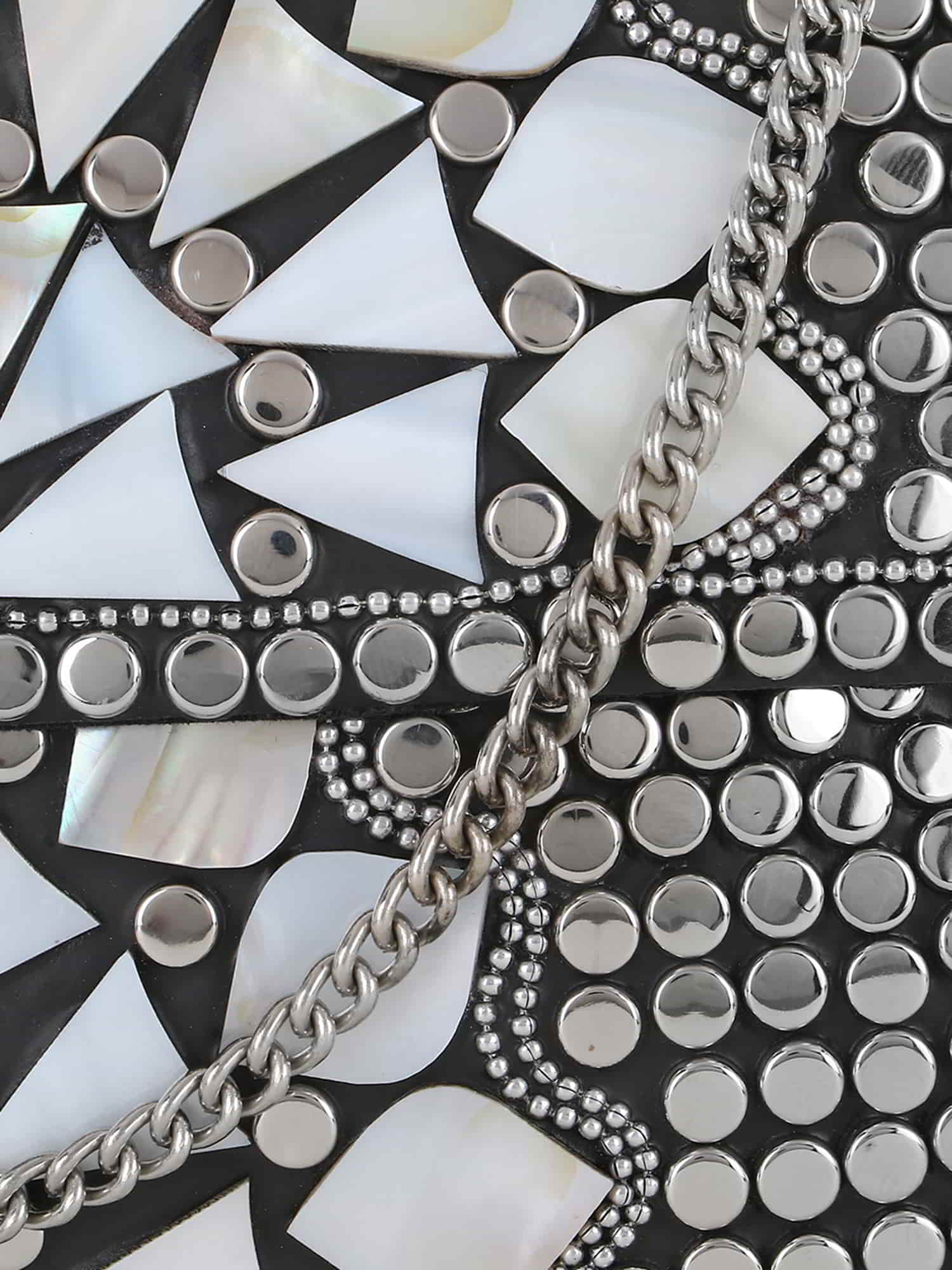 Mosaic Metal Embellished Clutch