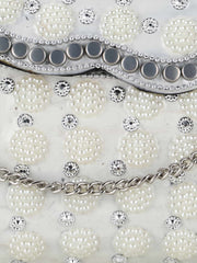 Mosaic Metal Embellished Clutch